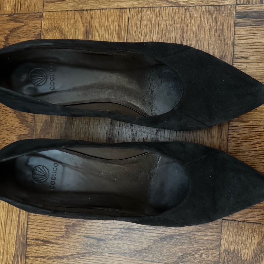 Coclico Black Suede Heels